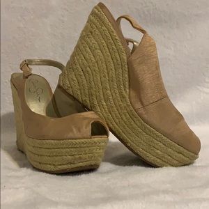 Jessica Simpson wedge sling back sandal